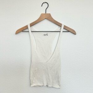 Free people - intimately white knitted tank top - S